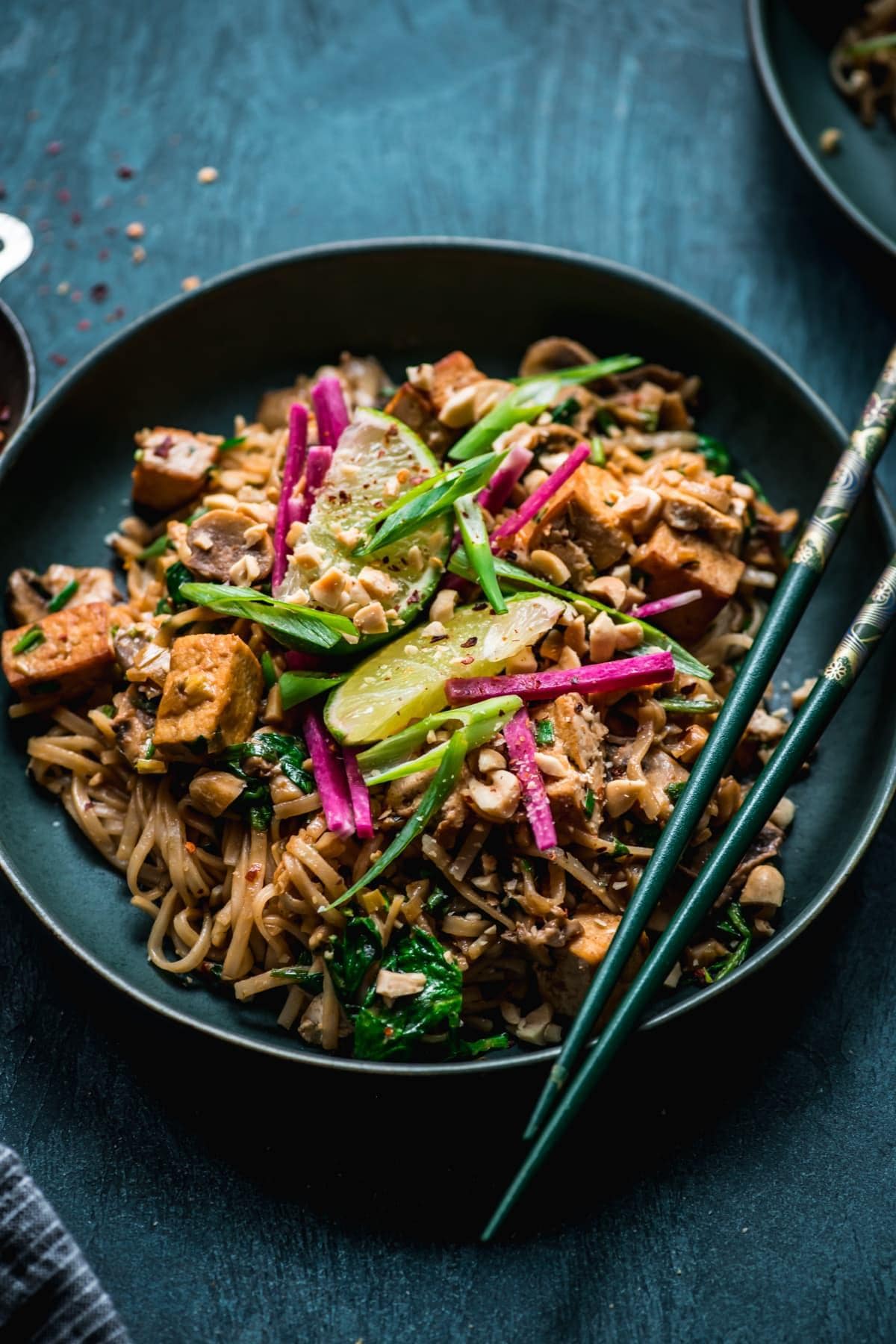 PAD THAI WITH OYSTER MUSHROOM TOCINO(FILIPINO CURED MEAT) 